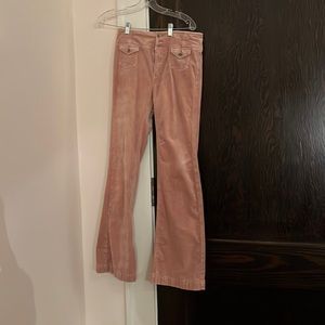 Anthropologie pale pink corduroys